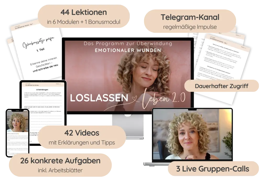 Loslassen & Leben 2.0 - MutMentorin - Produkt-Mockup